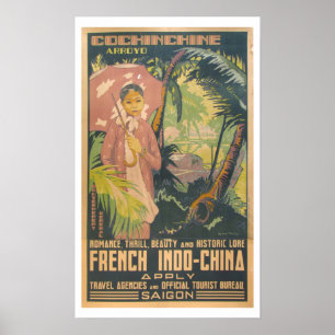 Poster de viagens Vintage Saigon Vietnam