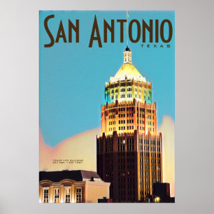 Poster de viagens Vintage San Antonio