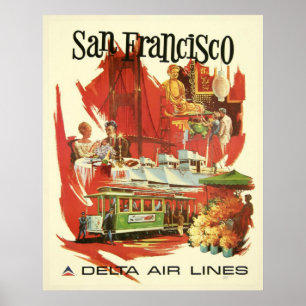 Poster de viagens Vintage San Francisco