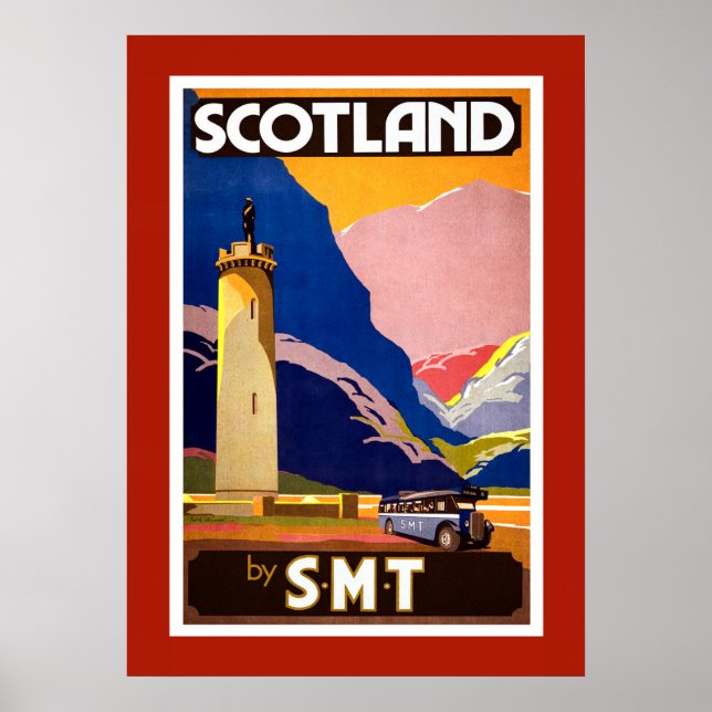 Poster de viagens Vintage Scotland (Frente)