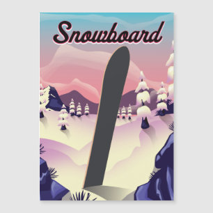 Poster de viagens Vintage Snowboard