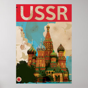POSTER de Viagens vintage soviética USSR