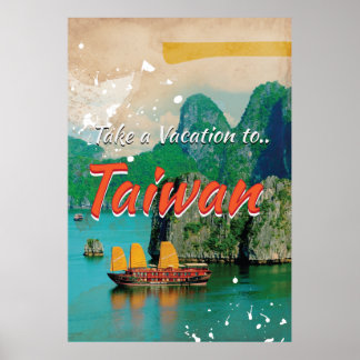 Poster de viagens Vintage Taiwan