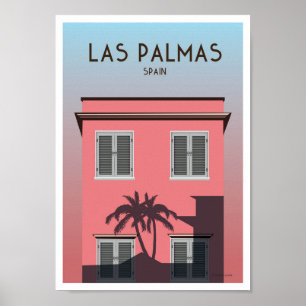 Poster de Viagens vintage única de Las Palmas, bea