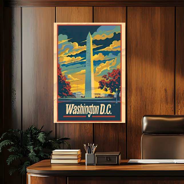 Poster de viagens Vintage Washington D.C. (Criador carregado)