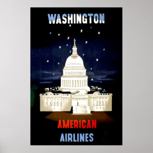 Poster de viagens Vintage Washington DC
