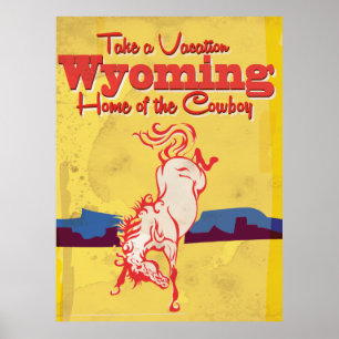 Poster de viagens Vintage Wyoming