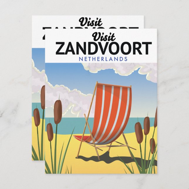 Poster de viagens Zandvoort Países Baixos (Frente/Verso)