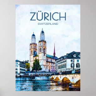 Poster de viagens Zurich