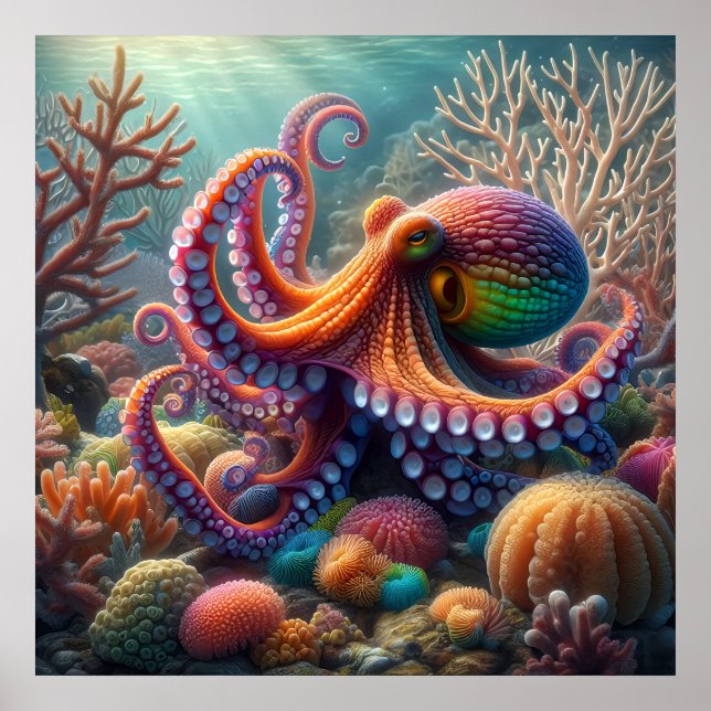Poster de vida no oceano (Frente)