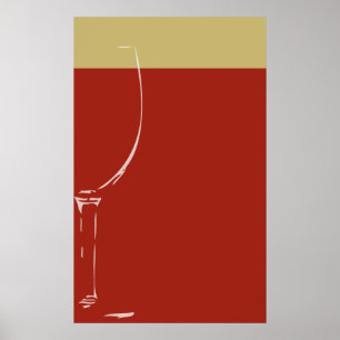 Poster de vidro de vinho