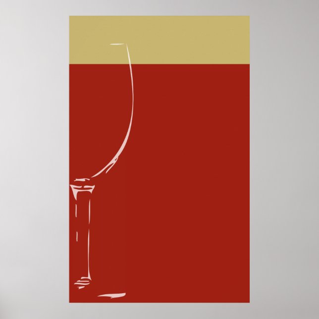 Poster de vidro de vinho (Frente)