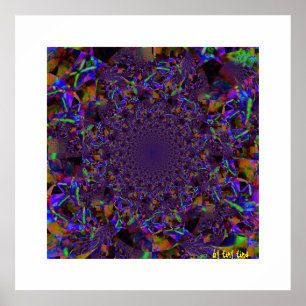 Poster de vidro roxo