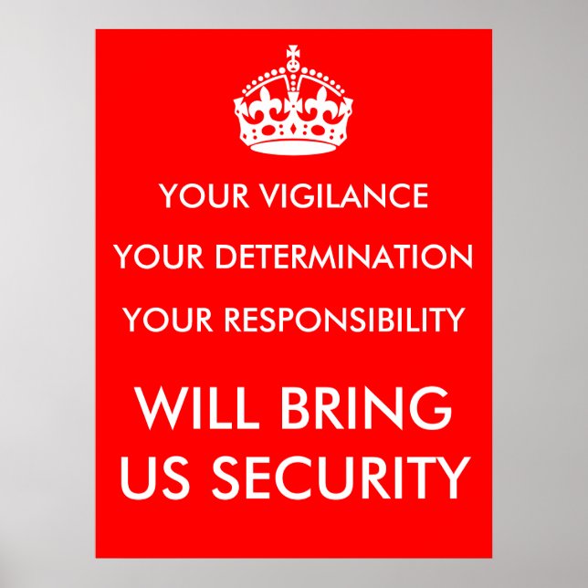 Poster de Vigilância, Determinação e Responsabilid (Frente)
