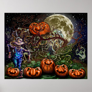 Poster de Vinhas de Abóbora Spooky