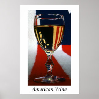 Poster de vinho americano