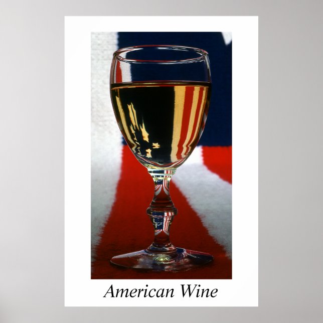 Poster de vinho americano (Frente)