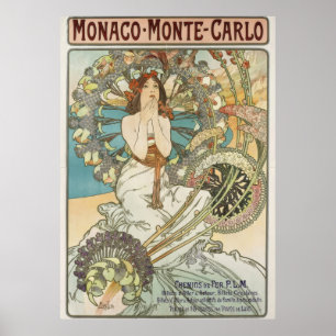 Poster de Vintage Mont-Carlo por Alphonse Mucha