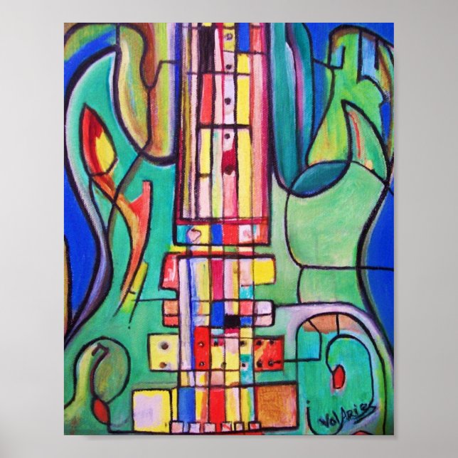 Poster de violão elétrico por ValAries (Frente)