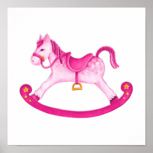 Poster de viveiro de crianças de pintura aquosa de