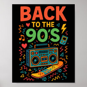 Poster De Volta À Antiga Escola Da Vintage Retro Dos Anos