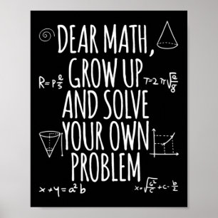 Poster De Volta À Citação De Matemática Para Meninas Adol