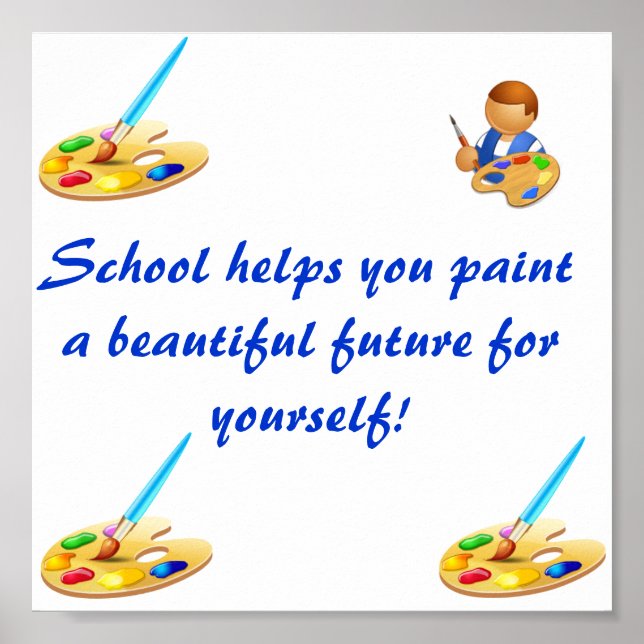 Póster De volta à escola. (Frente)