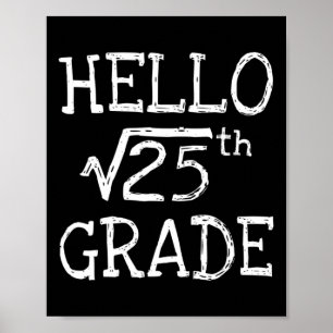 Poster De Volta à Escola 5ª Série Raiz Quadrada De 25 Mat
