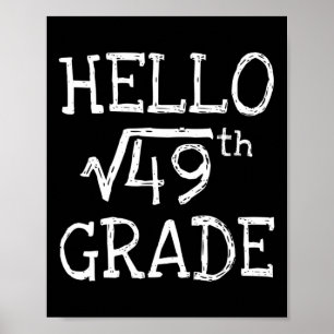 Poster De Volta à Escola 7ª Série Raiz Quadrada De 49 Mat