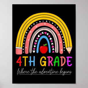 Poster De Volta à Escola Arco-íris 4ª Série Onde a Aventu