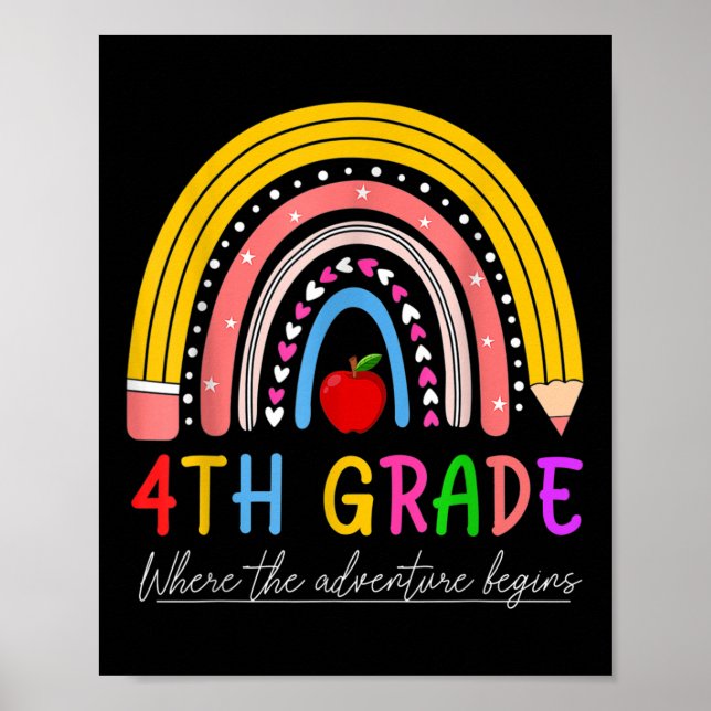 Poster De Volta à Escola Arco-íris 4ª Série Onde a Aventu (Frente)