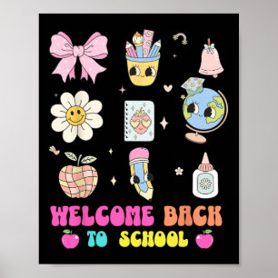 Poster De Volta À Escola Bem-Vindo À Arte Lápis Do Globo