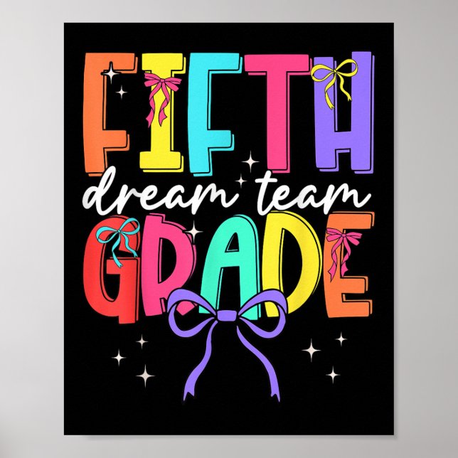 Poster De Volta À Escola Equipe De Sonhos Da 5ª Série Mul (Frente)