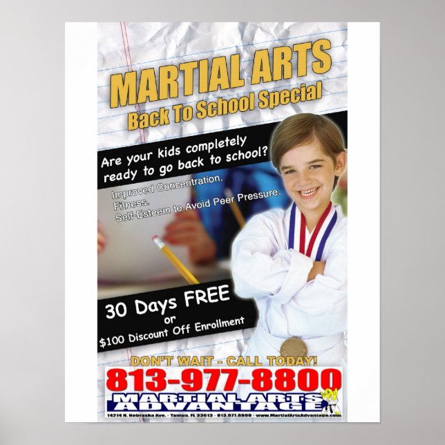 Póster de volta à escola especial (Frente)