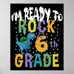 Poster De Volta à Escola Estou Pronto Para Balançar 6º An