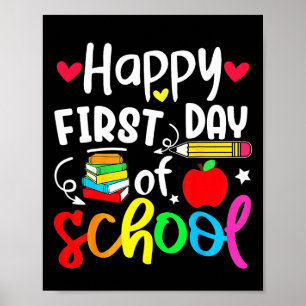 Poster De Volta À Escola Feliz Primeiro Dia De Estudante