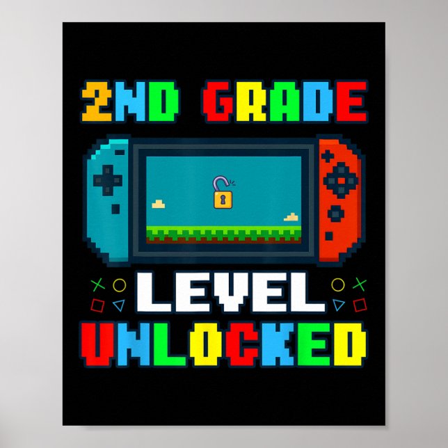 Poster De Volta à Escola Nível 2ª Série Desbloqueado Game (Frente)
