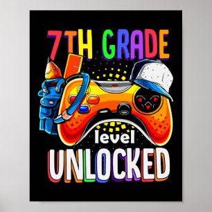 Poster De Volta à Escola Nível 7º Sétimo Ano Desbloqueado