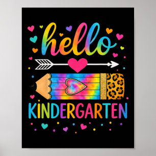 Poster De Volta à Escola Olá Jardim de Infância Leopardo