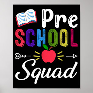 Poster De volta à escola pré-k professor aluno pré-escola
