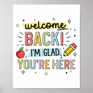 Poster De Volta À Escola Professor Bem-Vindo De Volta Est
