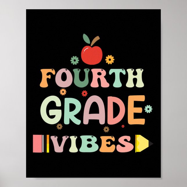 Poster De Volta À Escola Professora Do Quarto Grau (Frente)