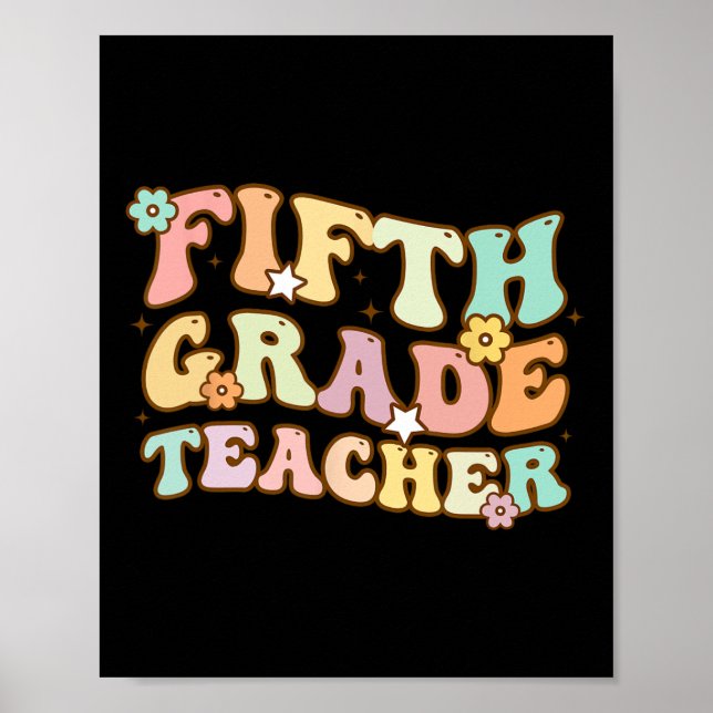 Poster De Volta À Escola Professora Do Quinto Grau Crianç (Frente)