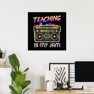 Poster De Volta à Escola Retro Ensino é Minha Paixão 80s