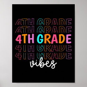 Poster De Volta à Escola Vibes da 4ª Série Retro Professo