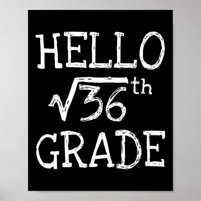 Poster De Volta À Raiz Quadrada Da 6 Da Escola De 36 Ki M (Frente)