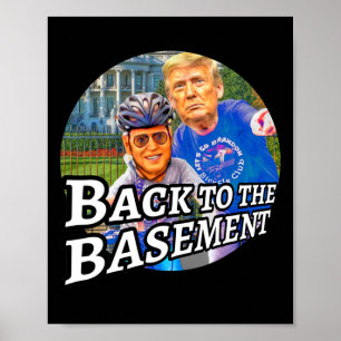 Poster De Volta Ao Porão Biden Trump Bicicleta Patriota R
