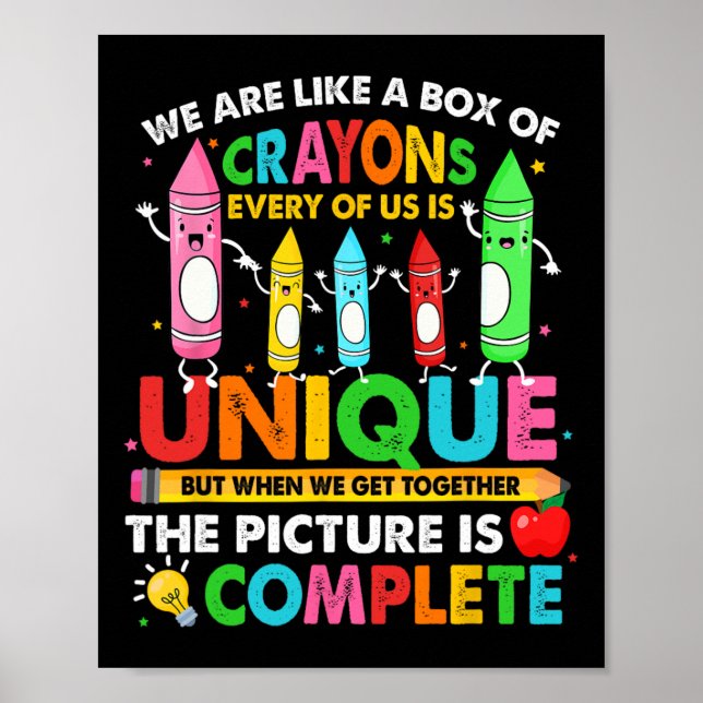 Poster De Volta Ao Professor, Somos Como Uma Caixa De Cra (Frente)