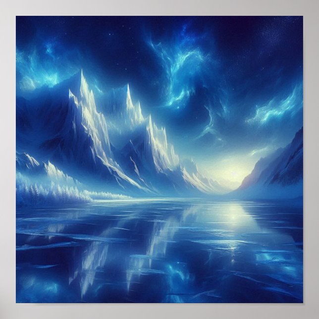 Poster De Volta às Aulas Frozen Indigo Horizon (Frente)
