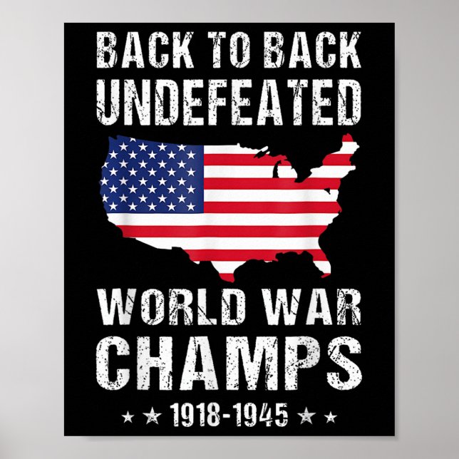 Poster De Volta Para Trás A Inderrotados Campeões Da Guer (Frente)